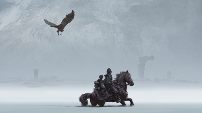 The One Ring Riders in the Snow and Eagle